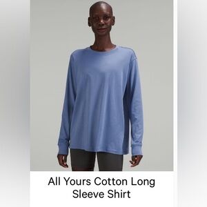 Lululemon All Yours Cotton Long Sleeve Shirt, sz 10